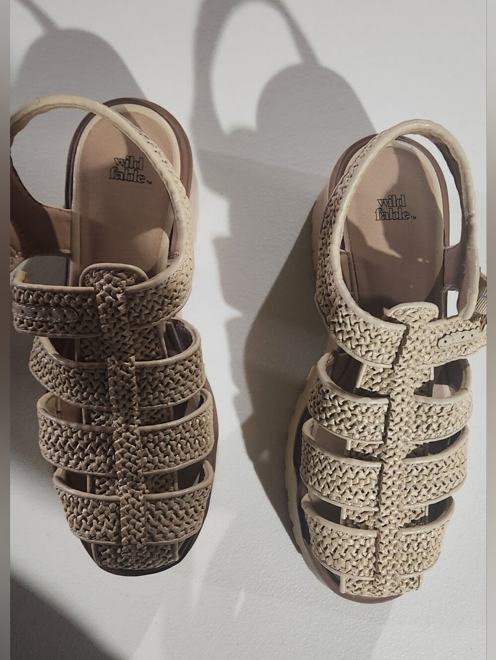 Wild Fable Elide Raffia Fisherman Platform Heels Size 8.5 - Picture 6 of 7